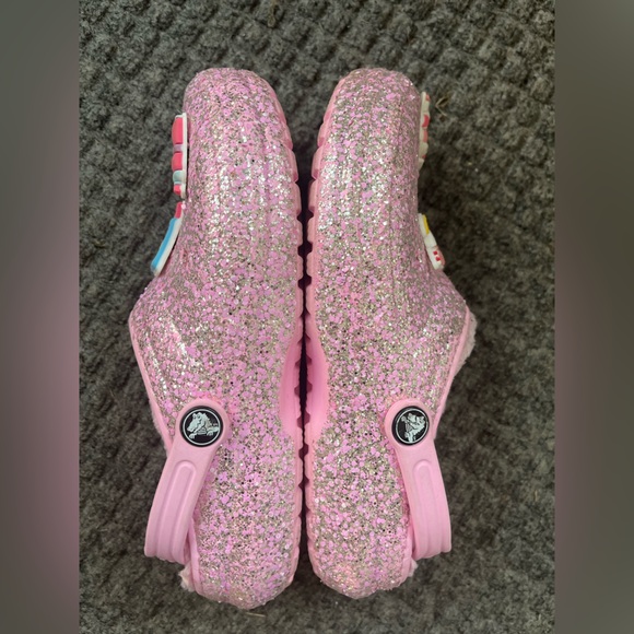 Crocs Fur Lined Girls J6 Slip On Comfort Warm Fuzzy Cozy Pink Cottagecore - Picture 9 of 13